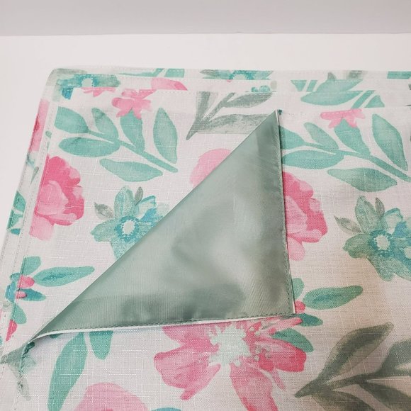 Flower Garden Kitchen Set, 10-piece, Placemats Towels Mitts, Green Pink Floral - Picture 5 of 8